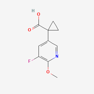 molecular formula C10H10FNO3 B14862231 1-(5-Fluoro-6-methoxypyridin-3-YL)cyclopropanecarboxylic acid 