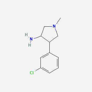 4-(3-Chlorophenyl)-1-methylpyrrolidin-3-amine