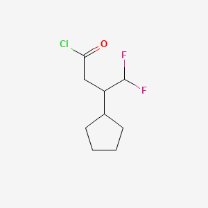 molecular formula C9H13ClF2O B14862300 3-Cyclopentyl-4,4-difluorobutanoyl chloride 