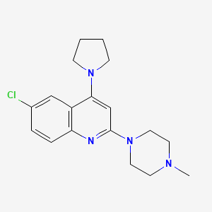 6-Chloro-2-(4-methylpiperazin-1-yl)-4-(pyrrolidin-1-yl)quinoline