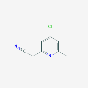 molecular formula C8H7ClN2 B14862320 2-(4-Chloro-6-methylpyridin-2-YL)acetonitrile 