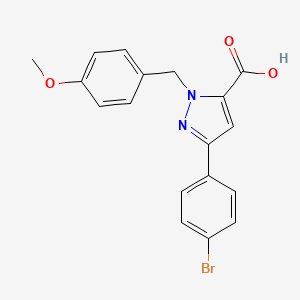 1-(4-Methoxybenzyl)-3-(4-bromophenyl)-1H-pyrazole-5-carboxylic acid