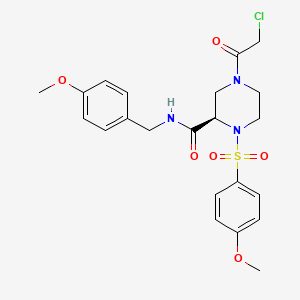 (R)-4-(2-chloroacetyl)-N-(4-methoxybenzyl)-1-((4-methoxyphenyl)sulfonyl)piperazine-2-carboxamide