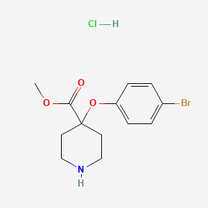 molecular formula C13H17BrClNO3 B1486233 Methyl 4-(4-bromophenoxy)-4-piperidinecarboxylate hydrochloride CAS No. 2206265-31-6