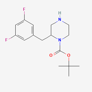 molecular formula C16H22F2N2O2 B14862338 2-(3,5-Difluoro-benzyl)-piperazine-1-carboxylic acid tert-butyl ester 