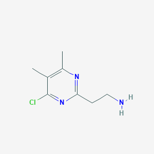 molecular formula C8H12ClN3 B14862362 2-(4-Chloro-5,6-dimethylpyrimidin-2-YL)ethan-1-amine 