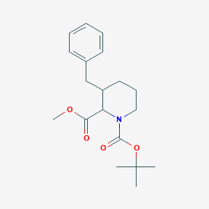 molecular formula C19H27NO4 B1486239 1-(tert-Butyl) 2-methyl 3-benzyl-1,2-piperidinedicarboxylate CAS No. 2197416-25-2