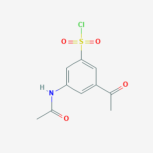 molecular formula C10H10ClNO4S B14862407 3-Acetyl-5-(acetylamino)benzenesulfonyl chloride 