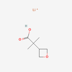 molecular formula C7H12LiO3 B14862408 2-Methyl-2-(oxetan-3-YL)propanoic acid lithium salt 