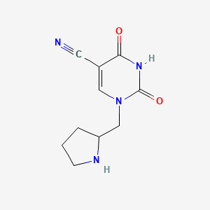 molecular formula C10H12N4O2 B14862463 2,4-Dioxo-1-(pyrrolidin-2-ylmethyl)-1,2,3,4-tetrahydropyrimidine-5-carbonitrile 