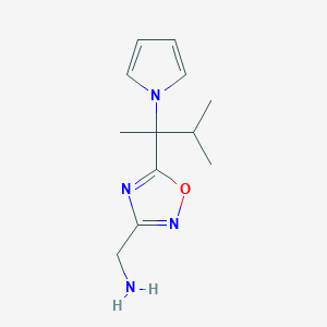 (5-(3-methyl-2-(1H-pyrrol-1-yl)butan-2-yl)-1,2,4-oxadiazol-3-yl)methanamine