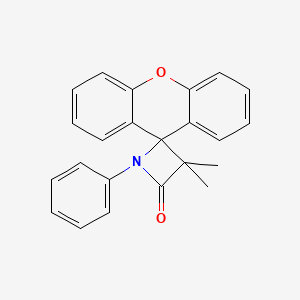 molecular formula C23H19NO2 B14862497 3,3-Dimethyl-1-phenylspiro[azetidine-2,9'-xanthen]-4-one 