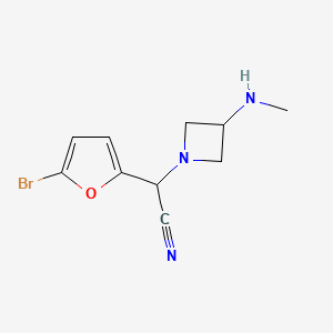 2-(5-Bromofuran-2-yl)-2-(3-(methylamino)azetidin-1-yl)acetonitrile