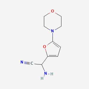 2-Amino-2-(5-morpholinofuran-2-yl)acetonitrile