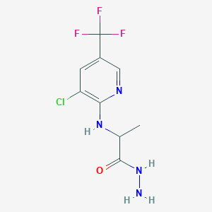 2-{[3-Chloro-5-(trifluoromethyl)pyridin-2-yl]amino}propanehydrazide