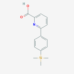 molecular formula C15H17NO2Si B14862563 6-(4-(Trimethylsilyl)phenyl)picolinic acid 