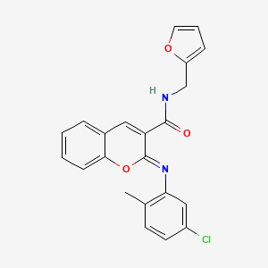 (2Z)-2-[(5-chloro-2-methylphenyl)imino]-N-(furan-2-ylmethyl)-2H-chromene-3-carboxamide