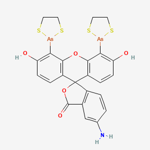 molecular formula C24H19As2NO5S4 B14862644 6-amino-4',5'-bis(1,3,2-dithiarsolan-2-yl)-3',6'-dihydroxyspiro[2-benzofuran-3,9'-xanthene]-1-one CAS No. 744266-64-6