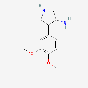 4-(4-Ethoxy-3-methoxyphenyl)pyrrolidin-3-amine