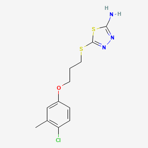 5-{[3-(4-Chloro-3-methylphenoxy)propyl]sulfanyl}-1,3,4-thiadiazol-2-amine