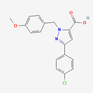 1-(4-Methoxybenzyl)-3-(4-chlorophenyl)-1H-pyrazole-5-carboxylic acid