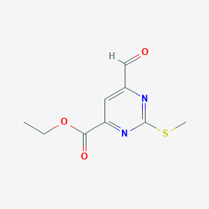 Ethyl 6-formyl-2-(methylthio)pyrimidine-4-carboxylate