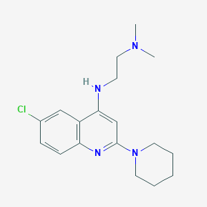 N'-(6-Chloro-2-(piperidin-1-yl)quinolin-4-yl)-N,N-dimethylethane-1,2-diamine