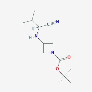 molecular formula C13H23N3O2 B14862697 Tert-butyl 3-((1-cyano-2-methylpropyl)amino)azetidine-1-carboxylate 