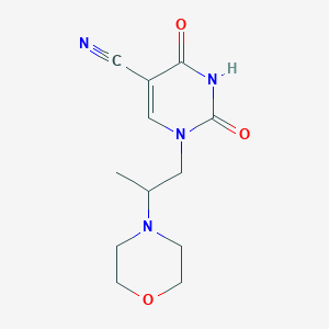 molecular formula C12H16N4O3 B14862737 1-(2-Morpholinopropyl)-2,4-dioxo-1,2,3,4-tetrahydropyrimidine-5-carbonitrile 