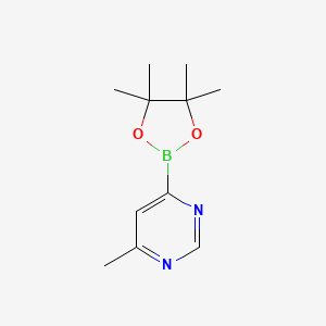 molecular formula C11H17BN2O2 B14862742 4-Methyl-6-(4,4,5,5-tetramethyl-1,3,2-dioxaborolan-2-YL)pyrimidine 