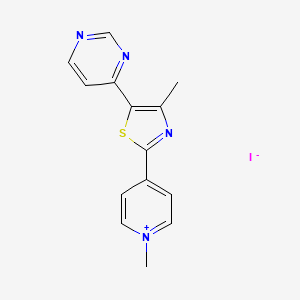 1-Methyl-4-[4-methyl-5-(4-pyrimidinyl)-1,3-thiazol-2-yl]pyridinium iodide