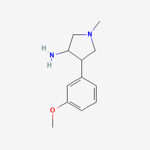 4-(3-Methoxyphenyl)-1-methylpyrrolidin-3-amine