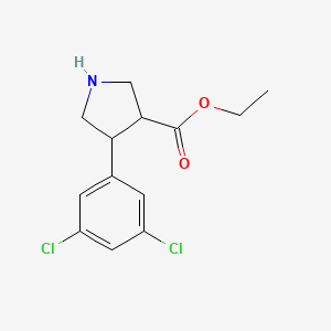 molecular formula C13H15Cl2NO2 B14862786 Ethyl 4-(3,5-dichlorophenyl)pyrrolidine-3-carboxylate 