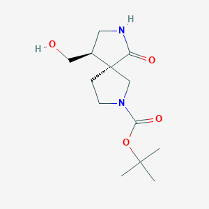 rac-(5R,9R)-t-Butyl 9-(hydroxymethyl)-6-oxo-2,7-diaZaspiro[4.4]nonane-2-carboxylate