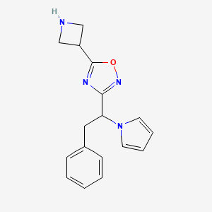 5-(azetidin-3-yl)-3-(2-phenyl-1-(1H-pyrrol-1-yl)ethyl)-1,2,4-oxadiazole