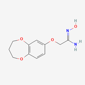 (Z)-2-((3,4-dihydro-2H-benzo[b][1,4]dioxepin-7-yl)oxy)-N'-hydroxyacetimidamide