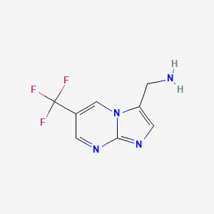 molecular formula C8H7F3N4 B14862838 (6-(Trifluoromethyl)imidazo[1,2-A]pyrimidin-3-YL)methanamine 