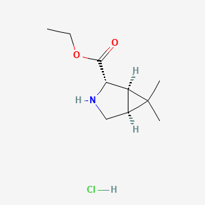 molecular formula C10H18ClNO2 B14862908 ethyl (1R,2S,5S)-6,6-dimethyl-3-azabicyclo[3.1.0]hexane-2-carboxylate hydrochloride 