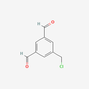 molecular formula C9H7ClO2 B14862915 5-(Chloromethyl)isophthalaldehyde 