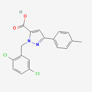 1-(2,5-Dichlorobenzyl)-3-p-tolyl-1H-pyrazole-5-carboxylic acid