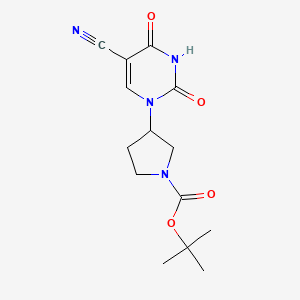 tert-butyl 3-(5-cyano-2,4-dioxo-3,4-dihydropyrimidin-1(2H)-yl)pyrrolidine-1-carboxylate