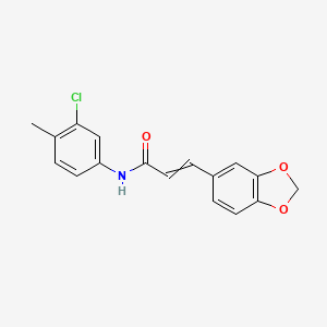 3-(1,3-benzodioxol-5-yl)-N-(3-chloro-4-methylphenyl)acrylamide