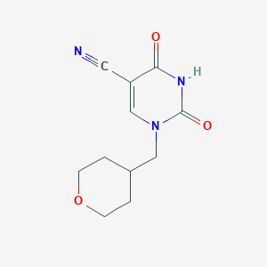 2,4-dioxo-1-((tetrahydro-2H-pyran-4-yl)methyl)-1,2,3,4-tetrahydropyrimidine-5-carbonitrile