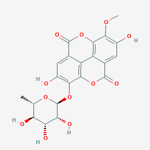 6,13-dihydroxy-7-methoxy-14-[(2S,3R,4R,5R,6S)-3,4,5-trihydroxy-6-methyloxan-2-yl]oxy-2,9-dioxatetracyclo[6.6.2.04,16.011,15]hexadeca-1(15),4,6,8(16),11,13-hexaene-3,10-dione