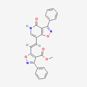 Methyl 5-(2-(4-hydroxy-3-phenylisoxazolo[4,5-c]pyridin-7-yl)vinyl)-3-phenyl-4-isoxazolecarboxylate