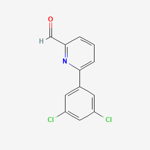 molecular formula C12H7Cl2NO B14862986 6-(3,5-Dichlorophenyl)picolinaldehyde 