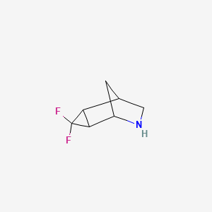 molecular formula C7H9F2N B14863003 3,3-Difluoro-6-azatricyclo[3.2.1.02,4]octane 