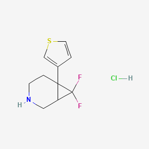 7,7-Difluoro-6-(thiophen-3-yl)-3-azabicyclo[4.1.0]heptane hydrochloride