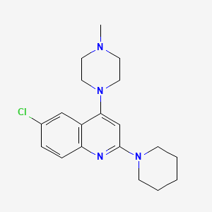 molecular formula C19H25ClN4 B14863014 6-Chloro-4-(4-methylpiperazin-1-yl)-2-(piperidin-1-yl)quinoline 