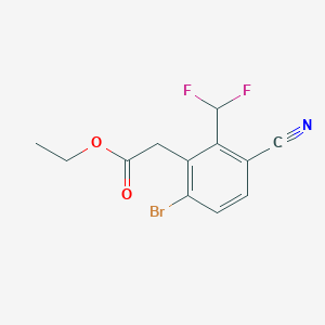 Ethyl 6-bromo-3-cyano-2-(difluoromethyl)phenylacetate